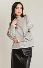 Load image into Gallery viewer, Light Grey Melange Sweater