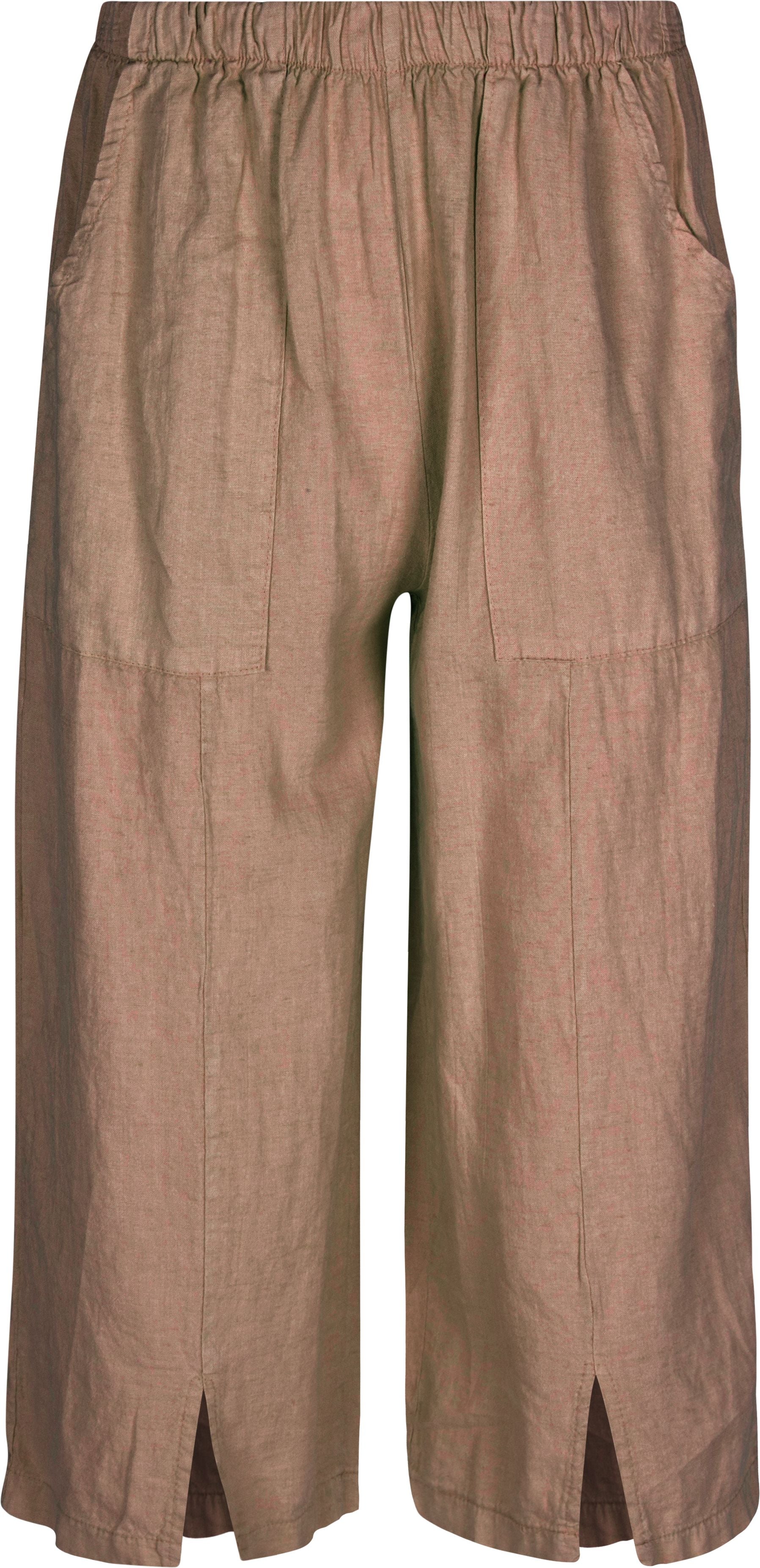 Linen Blend Cropped Pant
