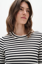 Load image into Gallery viewer, Dagna Striped Crew Neck T-Shirt
