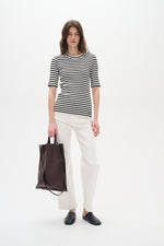 Load image into Gallery viewer, Dagna Striped Crew Neck T-Shirt
