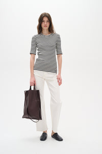 Dagna Striped Crew Neck T-Shirt