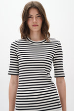 Load image into Gallery viewer, Dagna Striped Crew Neck T-Shirt
