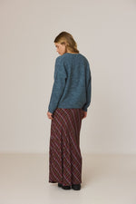 Load image into Gallery viewer, Textured V-Neck Sweater with Button Detail
