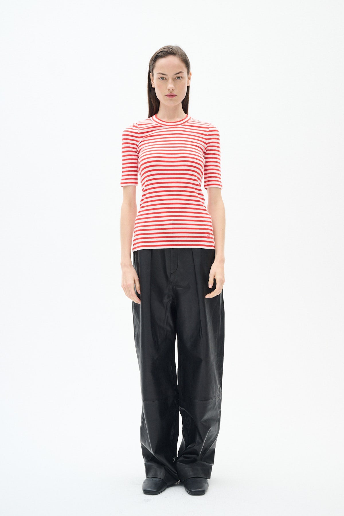 Dagna Striped Crew Neck T-Shirt