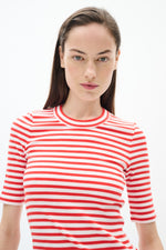 Load image into Gallery viewer, Dagna Striped Crew Neck T-Shirt
