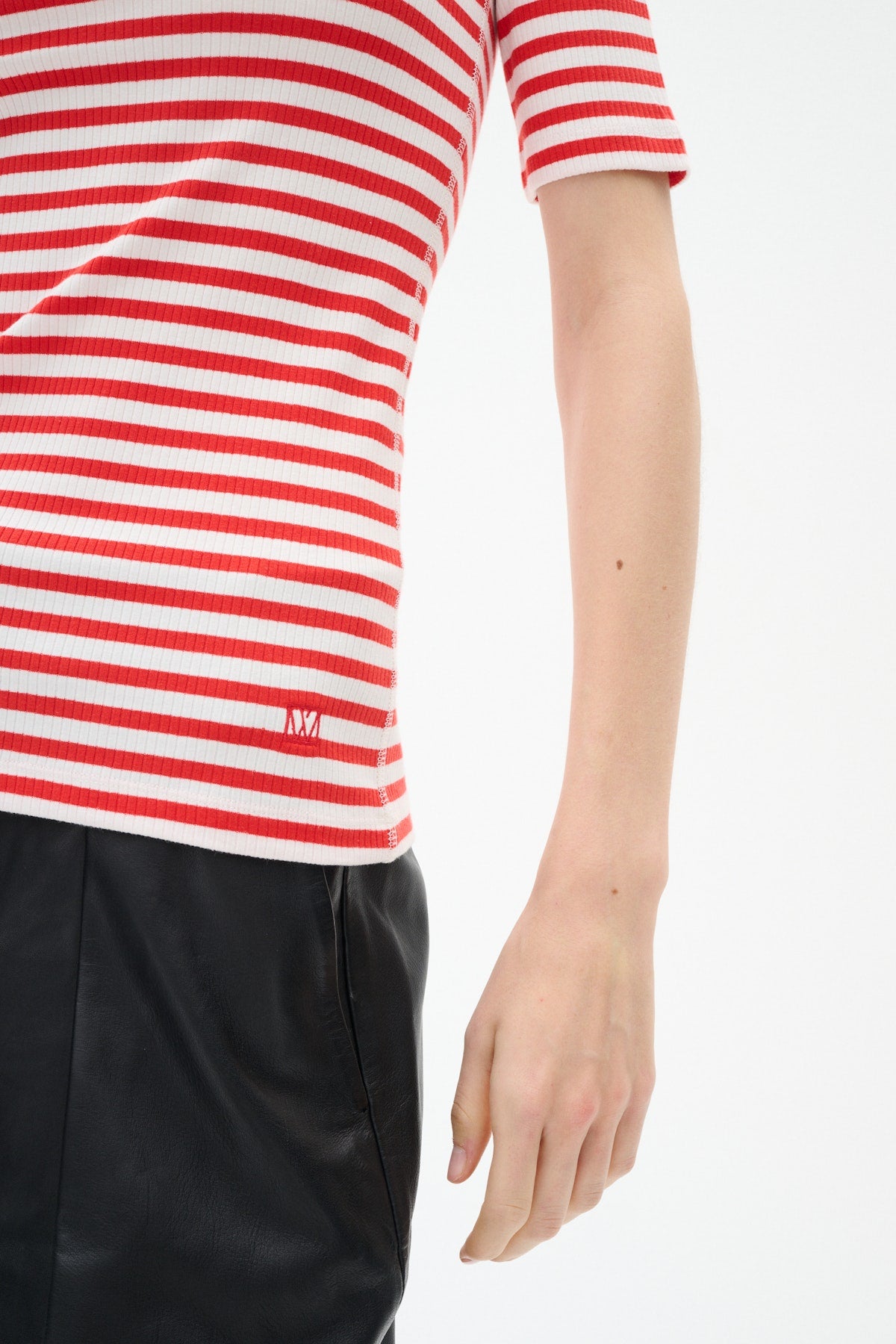 Dagna Striped Crew Neck T-Shirt