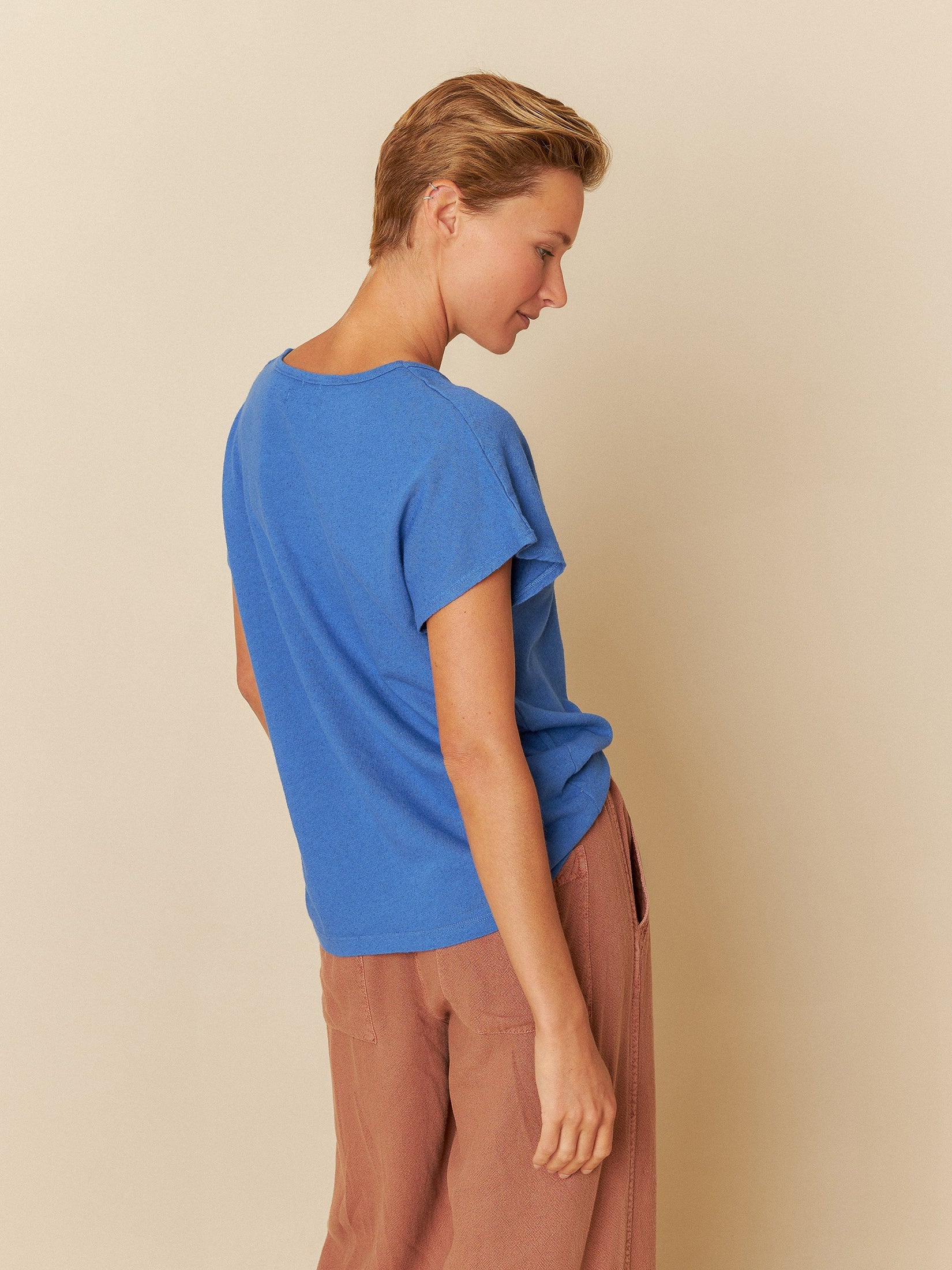 Rustic Melange Linen T-Shirt