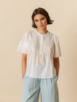 Load image into Gallery viewer, Embroidered Voile Blouse
