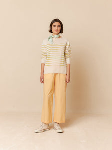 Boatneck Striped Sweater