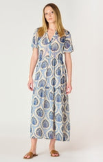 Load image into Gallery viewer, Blue Medallion Dress
