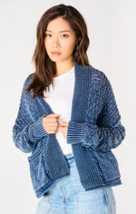 Load image into Gallery viewer, Washed Indigo Cardigan
