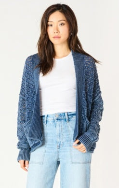 Washed Indigo Cardigan