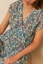 Load image into Gallery viewer, Romantic Paisley Print Wrap Dress
