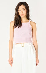 Load image into Gallery viewer, Crocheted Lilac Halter Top
