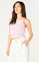 Load image into Gallery viewer, Crocheted Lilac Halter Top
