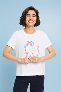Sketch Print Cotton T-Shirt