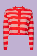 Load image into Gallery viewer, Cropped Jacquard Striped Cardigan
