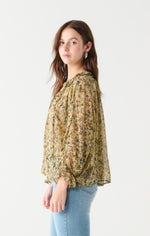 Load image into Gallery viewer, Ruffle Printed Blouse
