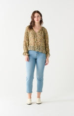 Load image into Gallery viewer, Ruffle Printed Blouse
