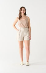 Load image into Gallery viewer, High Waisted Linen Trouser Short
