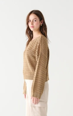 Crocheted Knit Sweater