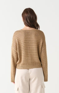 Crocheted Knit Sweater