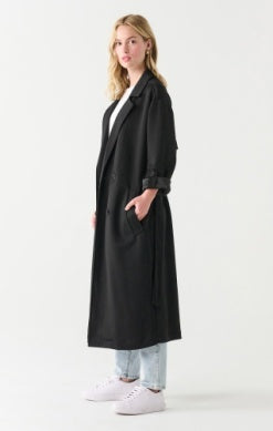 Double Breasted Knit Trench