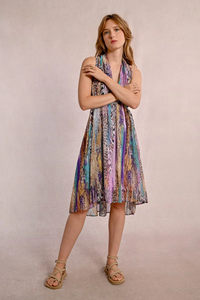 Abstract Animal Print Dress