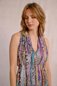 Abstract Animal Print Dress