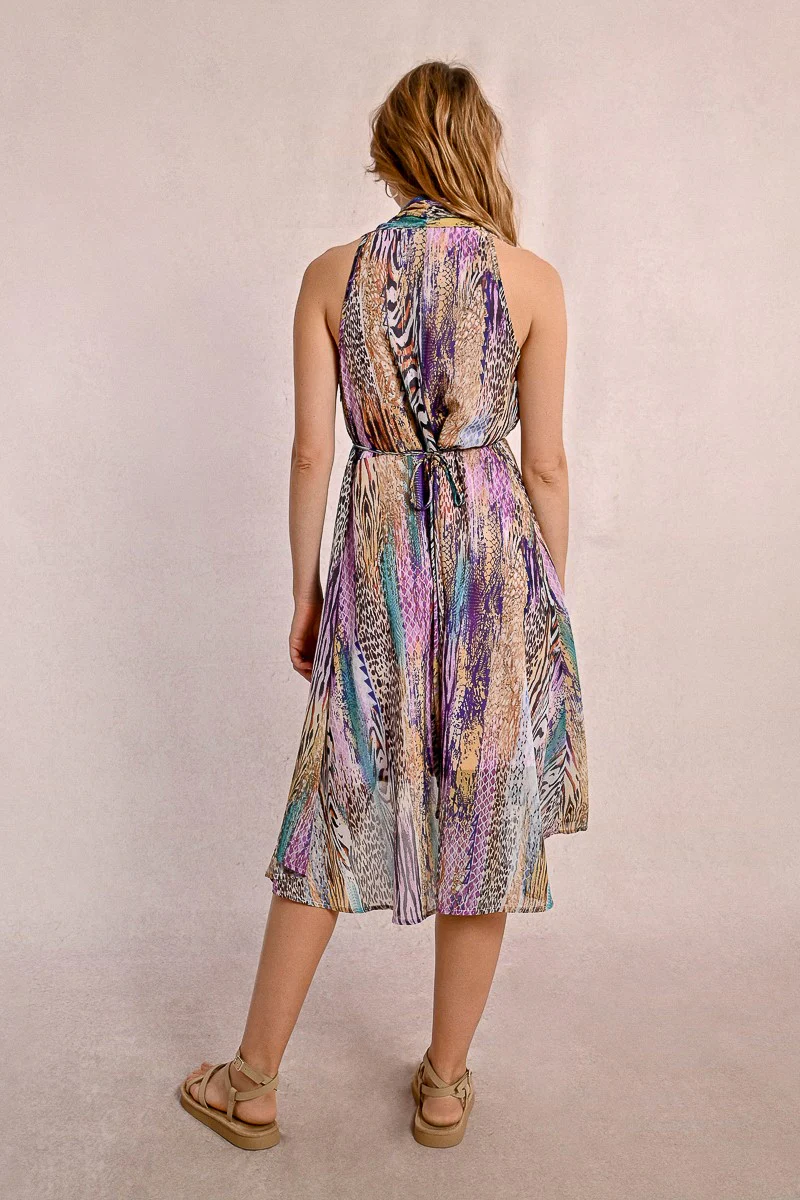 Abstract Animal Print Dress