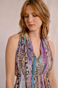 Abstract Animal Print Dress