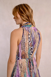 Abstract Animal Print Dress