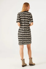 Load image into Gallery viewer, Zig Zag Print T-Shirt Dress
