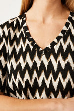 Load image into Gallery viewer, Zig Zag Print T-Shirt Dress
