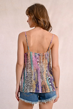 Load image into Gallery viewer, Abstract  Animal Print Cami
