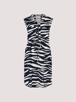 Load image into Gallery viewer, Zebra Print Zip Front Sleeveless Dress
