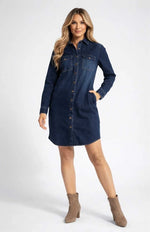Load image into Gallery viewer, Gianna Denim Shirt Dress
