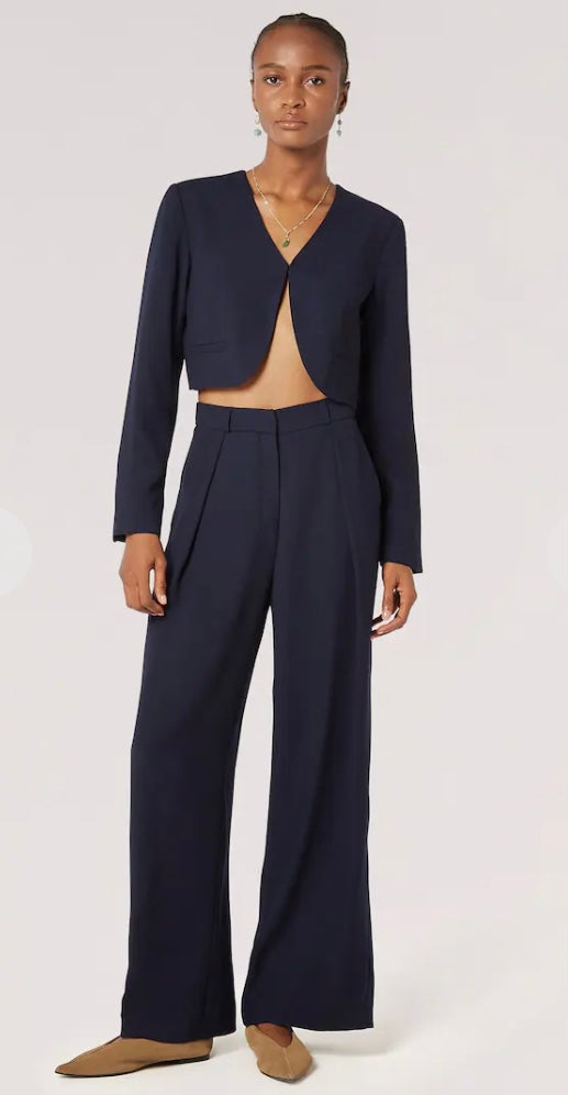 Pleat Detail Tailored Trousers