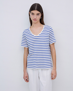 Load image into Gallery viewer, V-Neck Striped T-Shirt
