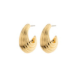 Load image into Gallery viewer, Asle Half Hoop Textured Earrings
