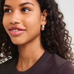 Load image into Gallery viewer, Asle Half Hoop Textured Earrings
