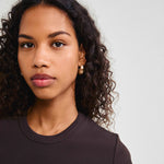 Load image into Gallery viewer, Asle Half Hoop Textured Earrings

