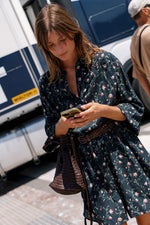 Load image into Gallery viewer, Floral Print Shirt Collar Dress
