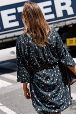 Load image into Gallery viewer, Floral Print Shirt Collar Dress
