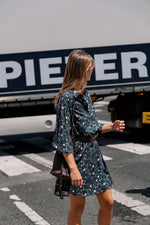 Load image into Gallery viewer, Floral Print Shirt Collar Dress
