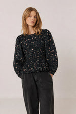 Load image into Gallery viewer, Slim Fit Floral Smocked Blouse
