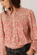 Load image into Gallery viewer, Smocked Embroidered Shirt
