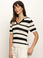 Load image into Gallery viewer, Johnny Collar Striped Pullover
