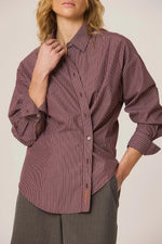 Load image into Gallery viewer, Masculine Multi position Striped Shirt
