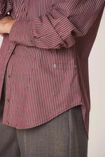 Load image into Gallery viewer, Masculine Multi position Striped Shirt
